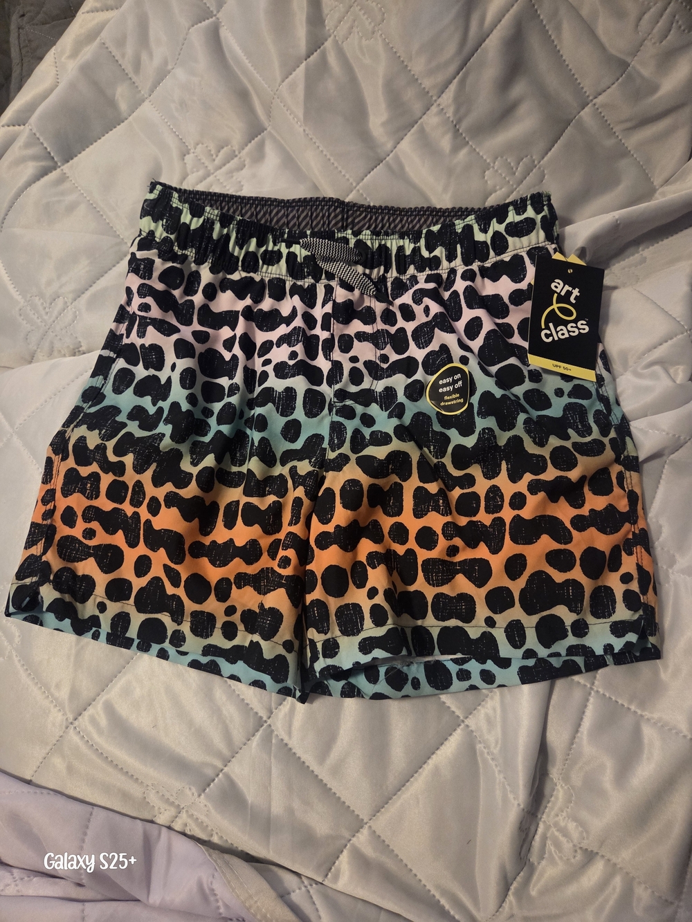 art class Boys Size Large Multi-Color Leopard Print Swim Trunks